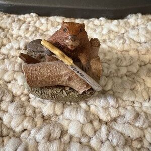 BEAVER with Saw Figurine